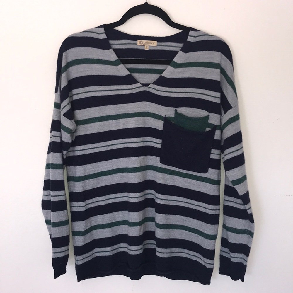 Striped sweater with pocket detail